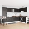 VidaXL Dulap baza chiuvetă cu ușă Porto 2 pcs Negru 80 x 46 x 84.5 cm 3315022