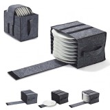 Suport pentru pahare in camping/rulota Sunshine, pasla, gri, 20 x 27 x 18 cm