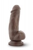 Dildo Clasic Cu Ventuza Dr. Skin, Brun, 15 cm