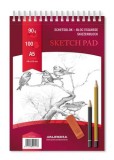 Bloc desen cu spirala, A5, 100 file - 90g/mp, pentru schite creion, AURORA
