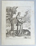 Agostino Veneziano &quot;Sibila cumeană&quot; gravura 1516