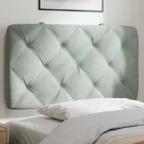 Gossi perna tablie de pat, gri deschis, 80 cm, catifea