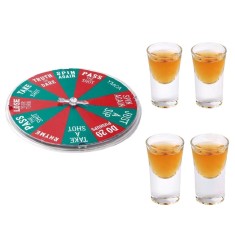 Joc de Baut Cyrax, Ruleta Norocoasa, cu 4 Pahare de Shot, +18 Ani, Rosu/Verde foto