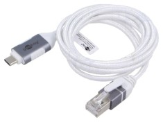 Cablu USB 3.1 RJ45 - USB C, 1.5m, Alb - Goobay