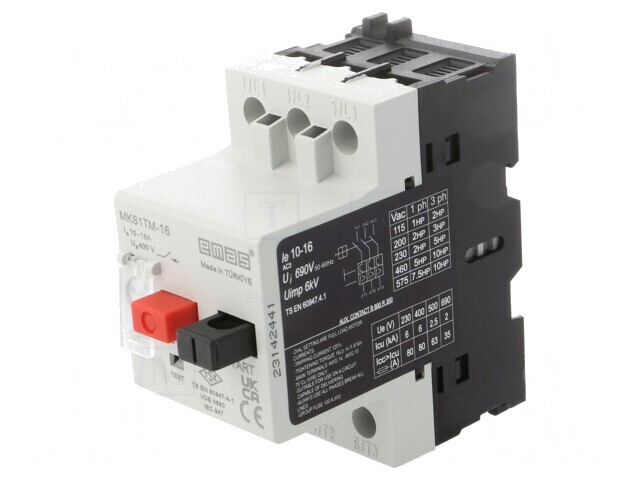 &Icirc;ntrerupător Motor DIN 10-16A IP40