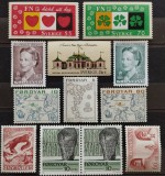 BC74, Lot 12 timbre Suedia, Groenlanda, Insulele Feroe, tematica diversa