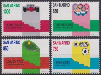 San Marino 1989 - Sport, serie neuzata foto