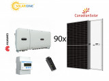 Cumpara ieftin Kit sistem fotovoltaic 50kW, invertor trifazat Huawei si 90 panouri Fotovoltaice Canadian Solar 550W