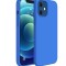 Husa silicon protectie camera cu microfibra Iphone 12 Mini Albastru Ocean