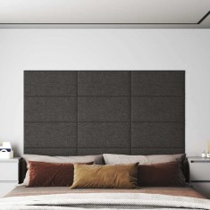 vidaXL Panouri de perete 12 buc. gri &icirc;nchis 60x30 cm textil 2,16 m&sup2;1