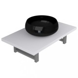Set mobilier de baie, 2 piese, alb, ceramica