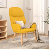 VidaXL Scaun de relaxare, galben muștar, material textil