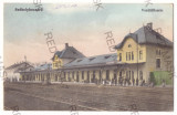 5488 - LUNCA MURESULUI, Alba, Railway Station - old postcard - used - 1917, Circulata, Printata