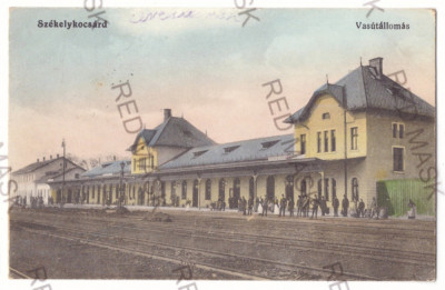 5488 - LUNCA MURESULUI, Alba, Railway Station - old postcard - used - 1917 foto