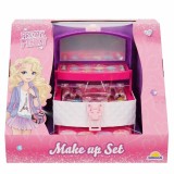 Set de make-up in gentuta, Pretty Pinky, cu 3 sertare