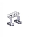 Set 12 capace hexagonale argintii pentru valva auto, aliaj aluminiu, lungime 1.8 cm