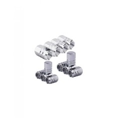 Set 12 capace hexagonale argintii pentru valva auto, aliaj aluminiu, lungime 1.8 cm