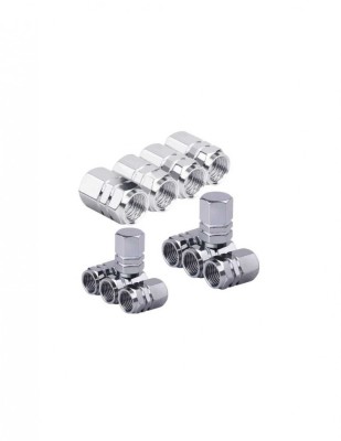 Set 12 capace hexagonale argintii pentru valva auto, aliaj aluminiu, lungime 1.8 cm foto