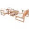 Set mobilier de gradina 12 piese, bambus
