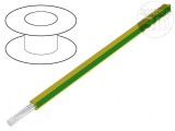 Cablu litat 16AWG PVC galben-verde 600V 30m 1x16AWG