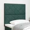 VidaXL Tăblie cap Pe perete Geometric Verde &icirc;nchis 90 cm Catifea