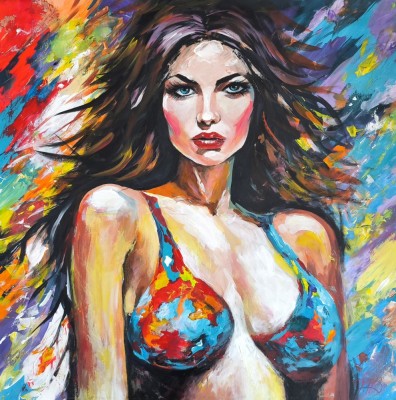 Tablou abstract intitulat &amp;quot;Seduction&amp;quot; foto