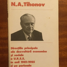 TIHONOV - Direcțiile principale ale dezvoltării economice și sociale a URSS