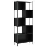 Biblioteca, negru, 72x28x172 cm, lemn prelucrat