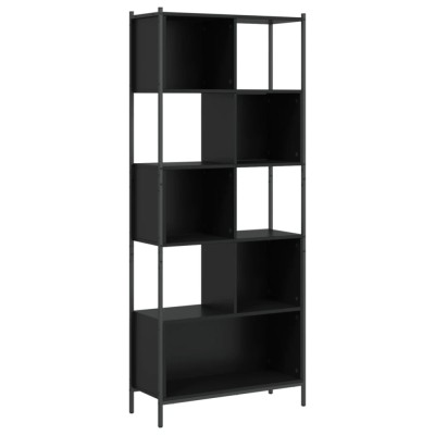 Biblioteca, negru, 72x28x172 cm, lemn prelucrat foto
