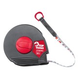 Ruleta cu banda din fibra de sticla 20 m, carcasa rezistenta Top Tools