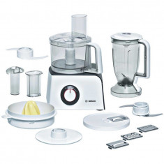 Robot de bucatarie Bosch MCM4100, 800 W, bol 1.25 l, blender 1.25 l, storcator, 2 viteze, Alb