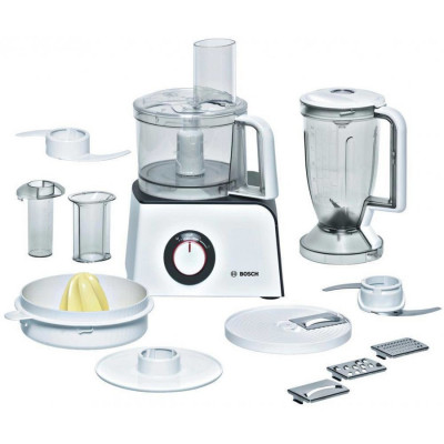 Robot de bucatarie Bosch MCM4100, 800 W, bol 1.25 l, blender 1.25 l, storcator, 2 viteze, Alb foto