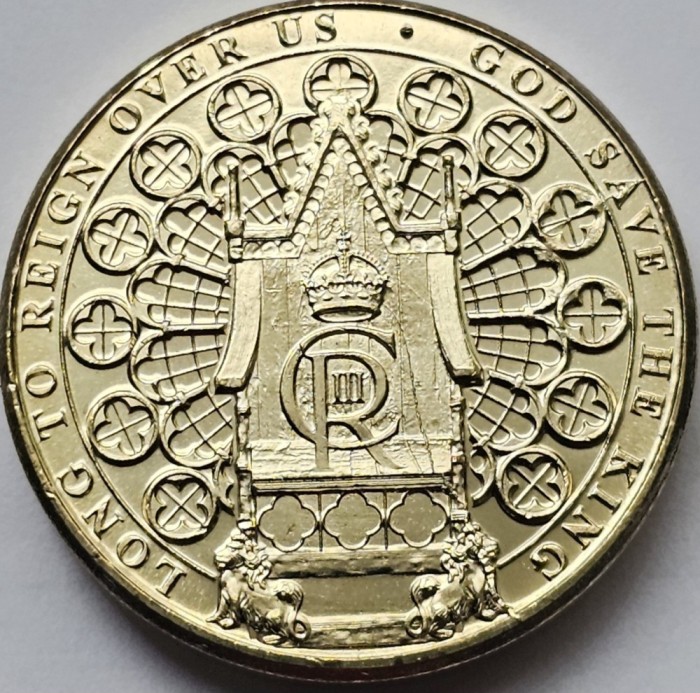 1 Pound 2023 Gibraltar, Charles al-III-lea, Coronation, unc