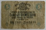 Bancnota Italia - 5 Centesimi 1918 - Ocupatie Austro-Ungara