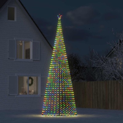 vidaXL Pom de Crăciun LED 1544 LED-uri colorate 500 cm foto