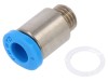 FESTO Conector Push-in Filetat M6 Alamă Nichelată Diametru Cablu 4mm QSMP-M6X0.75-4