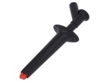 Clips de măsurare crocodil 16A negru nichelat 1kV