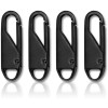 Set 4 cheite metalice pentru fermoar, accesorii universale pentru reparatie valize, haine, rucsacuri, jachete si corturi, negru