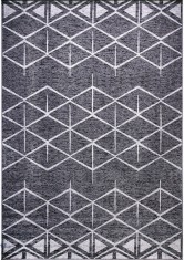 Covor Model Kolibri 11258-198, Marime 80 x 150 cm, Gri, Inaltime Fir 9 mm, Antialergic, Polipropilena, Living, Dormitor, Sufragerie, Birou