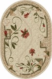 Cumpara ieftin Covor Modern, Lotos 587, Crem / Bej, Oval, 60x110 cm, 1800 gr/mp
