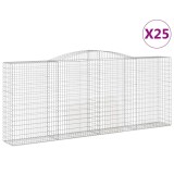 Cumpara ieftin Cos gabion arcuit, 25 buc, 400x50x160/180 cm, fier galvanizat