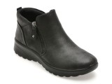Ghete SKECHERS negre, LOVELY VIBE, din material textil