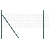 vidaXL &Icirc;ngrădire cu st&acirc;lpi Verde 0.4 x 50 m otel acoperit cu PVC