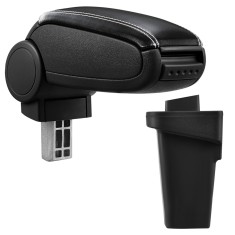 [pro.tec] Marca specifica pentru cotiera auto Ford Focus 3 - cotiera auto - cu compartiment pentru depozitare - imitatie piele - negru, cu cusatura al foto