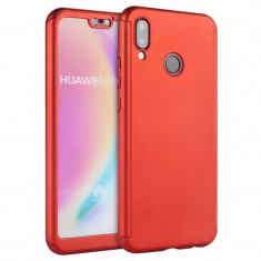 Husa 360 Grade Upzz Protection Huawei P20 Lite Rosu foto