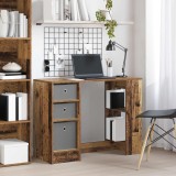 vidaXL Birou cu sertar Lemn vechi 100 x 40 x 75 cm Lemn compozit 8000458