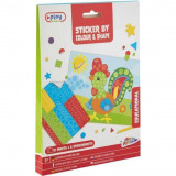 Set creativ cu stickere pe culori si forme Grafix GR100062