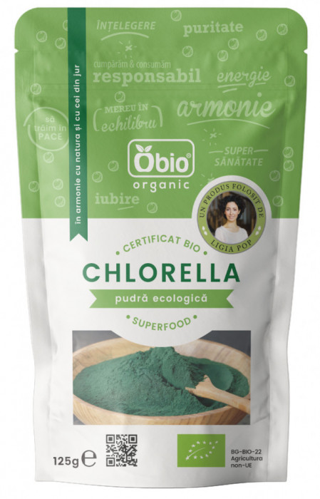 Chlorella pulbere eco 125g Obio
