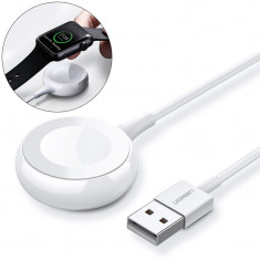 Încărcător Wireless MFI Qi Ugreen Pentru Apple Watch Cu Cablu încorporat 1m Alb (CD177) 50518-UGREEN