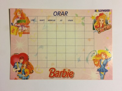 Orar BARBIE pentru fete (16 x 11,5 cm.) - Impecabil! foto